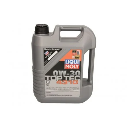 Olej silnikowy LIQUI MOLY TopTec 4310, SAE 0W30 (5L)